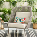 Better Homes & Gardens Tarren Wicker Outdoor Accent Chair with Cushions, Beige