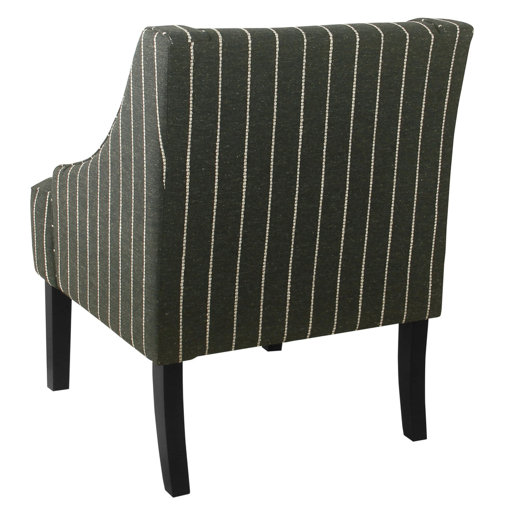 HomePop Classic Swoop Accent Chair - Blue and White Damask