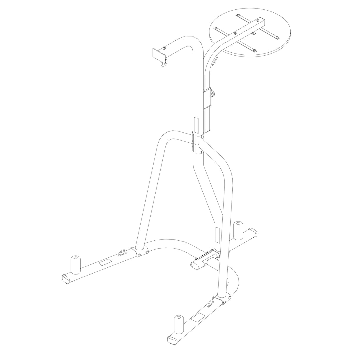 Everlast Dual Station Heavy Duty Powder Coated Steel Heavy and Speed Bag Stand