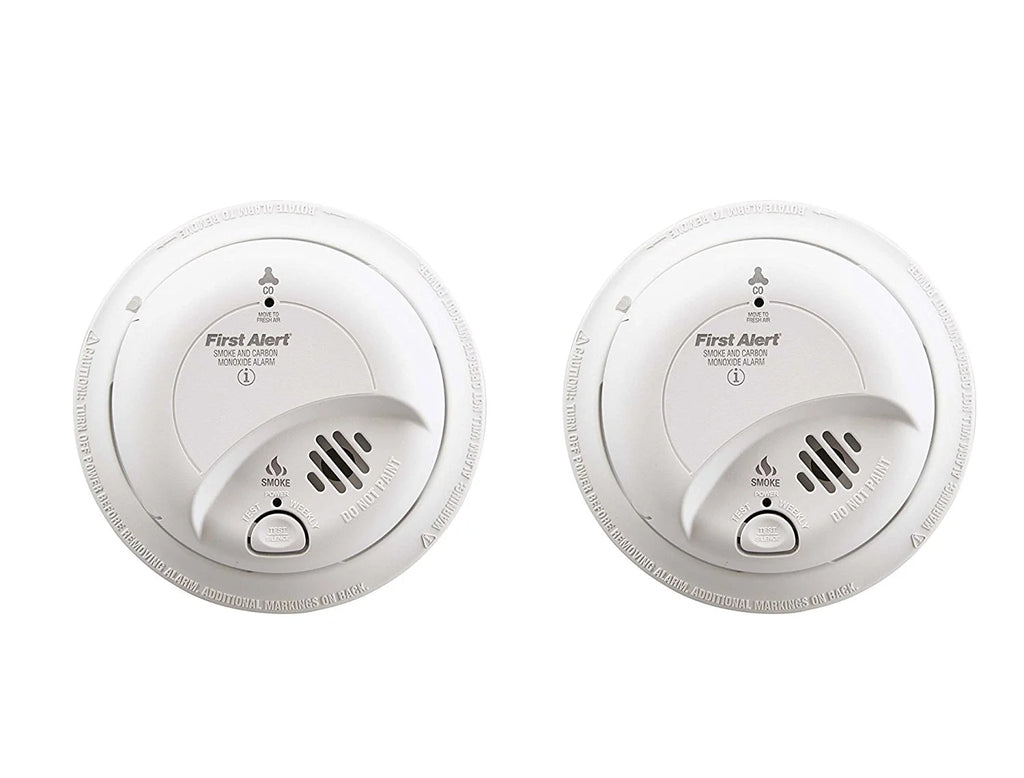 First Alert SC9120B Direct Wire Combination Smoke And Carbon Monoxide Detector, 120 Volt With 9 Volt Battery Back Up 2 Pack