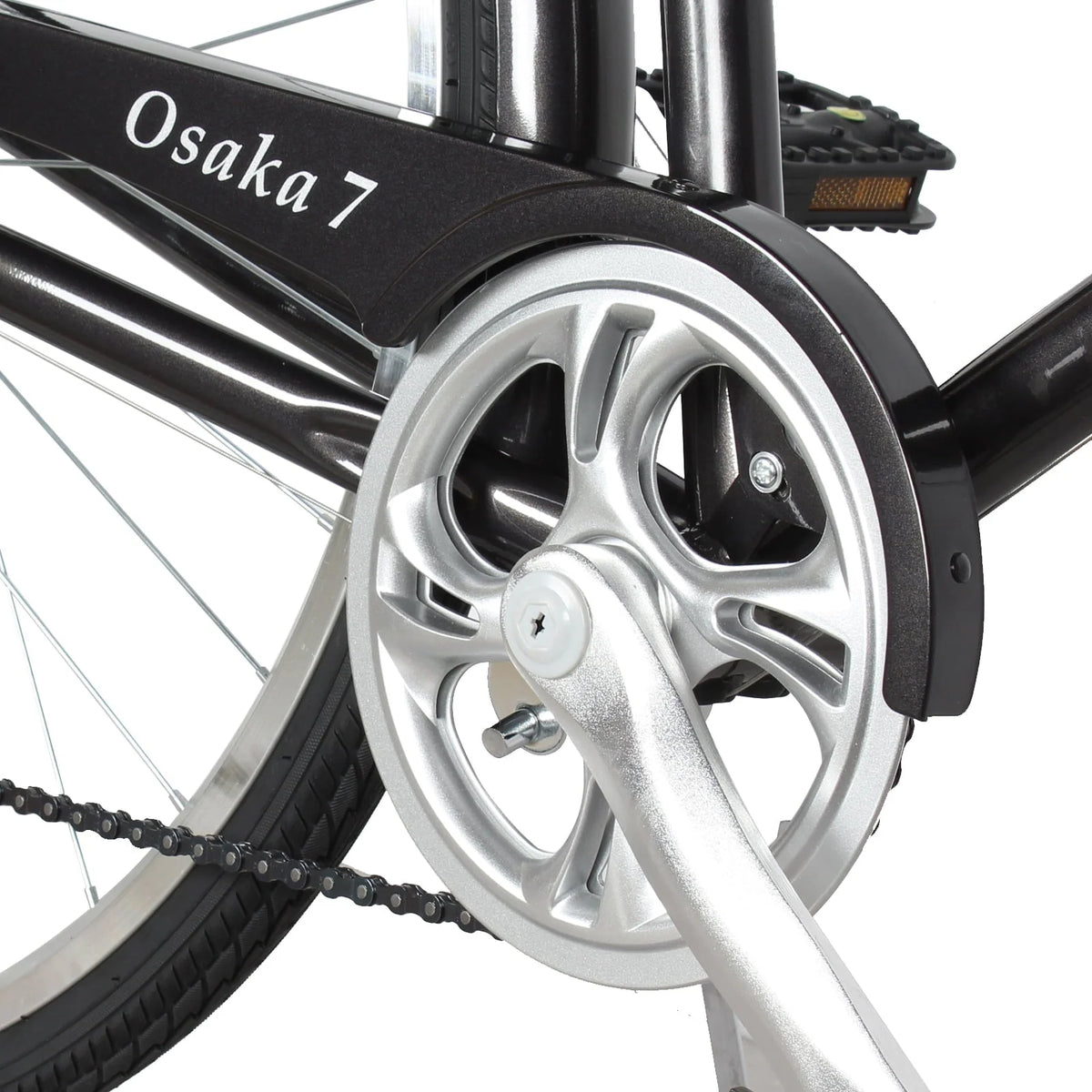 Tracer Osaka Men's Hybrid City Bike 21" Matte Black Steel Frame Shimano 7 Speed 28" Wheels Comfort Bike Urban Commuter