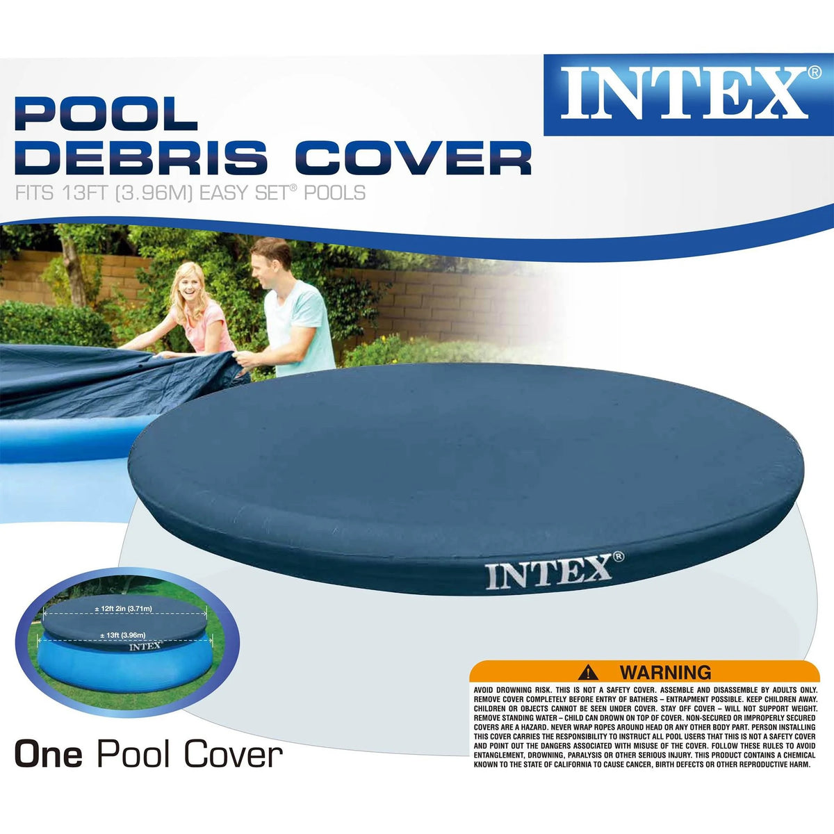 Open Box Intex Easy Set Inflatable Pool, Filter & Pump and Easy Set Pool Cover