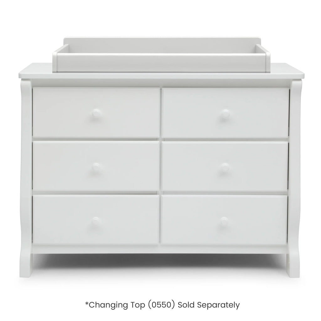 Delta Children Universal 6 Drawer Dresser with Interlocking Drawers - Greenguard Gold Certified, Grey