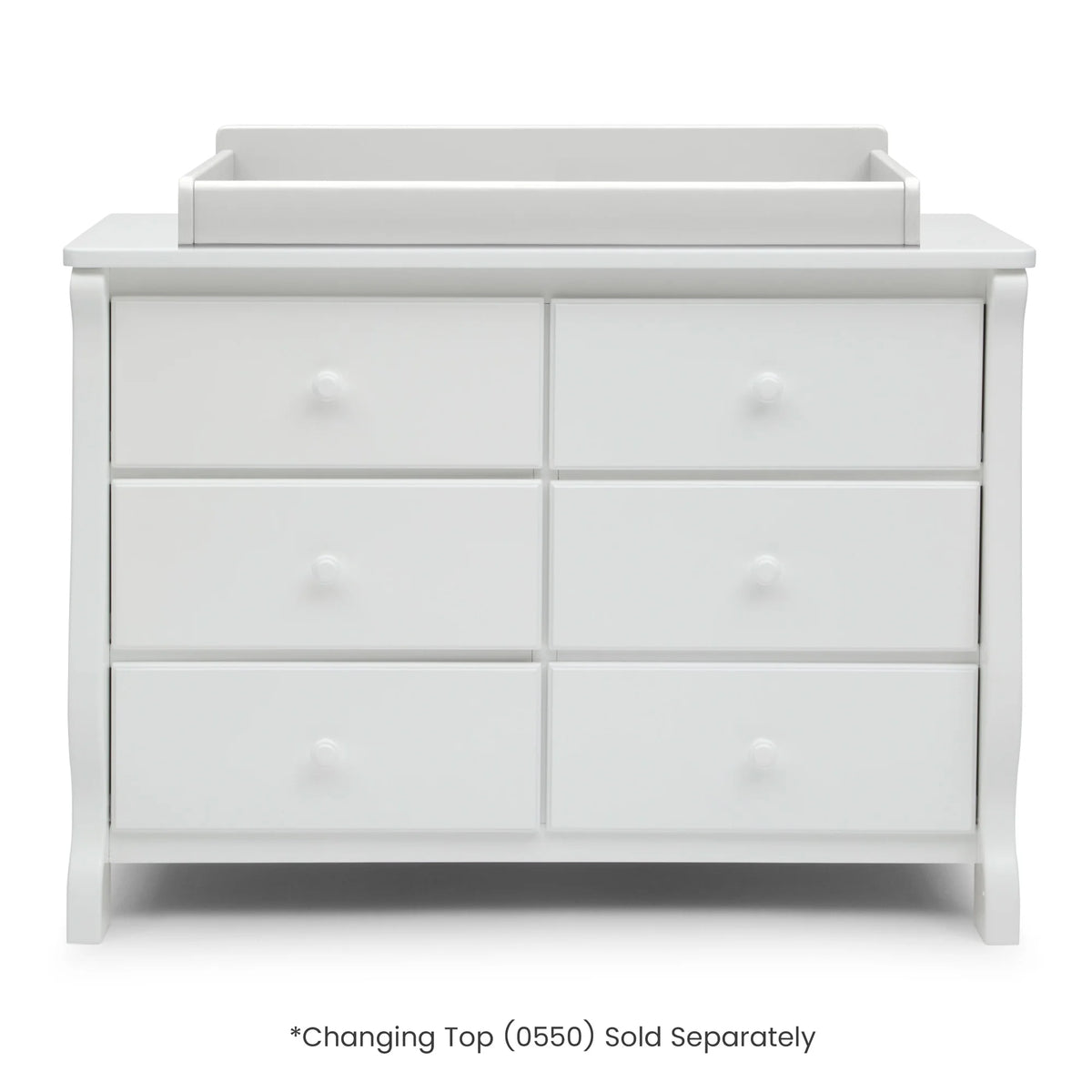 Delta Children Universal 6 Drawer Dresser with Interlocking Drawers - Greenguard Gold Certified, Grey