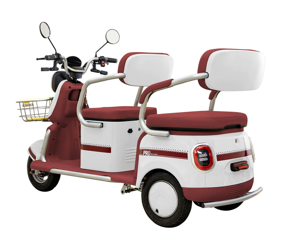Massimo MGC E-Trike 3-Wheel Electric Cart 17 MPH, 2-Seater Adult Scooter Blue