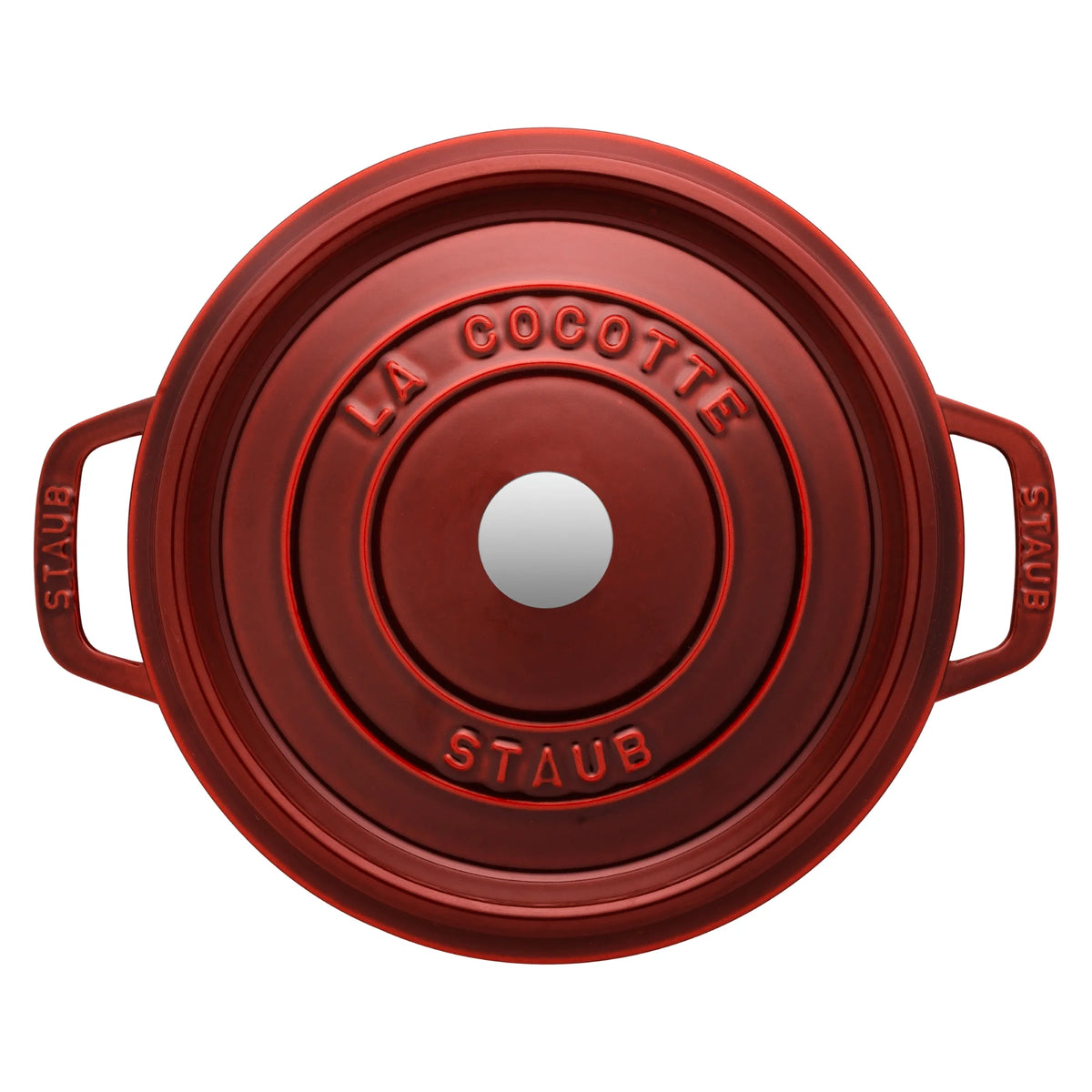 Staub Cast Iron 7-qt Round Cocotte - Grenadine