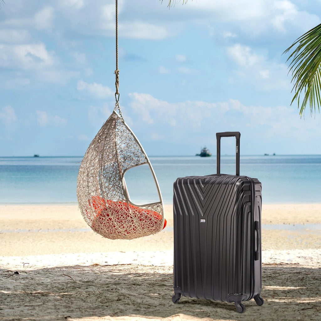 InUSA Vasty 28" Hardside Lightweight Luggage with Spinner Wheels, Handle, and Trolley, Gray