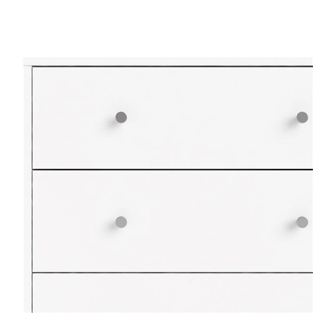 Pemberly Row 4 Pieces Set of Modern Wood Bedroom Furniture in White Finish