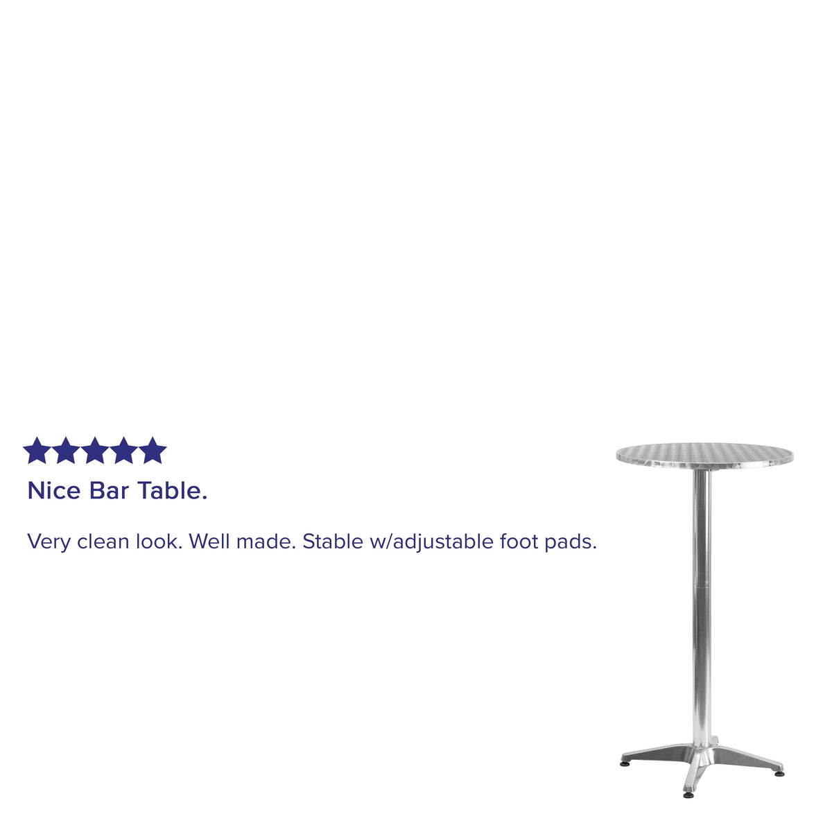 Emma + Oliver 23.25" Round Aluminum Indoor-Outdoor Bar Height Table with Flip-Up Table