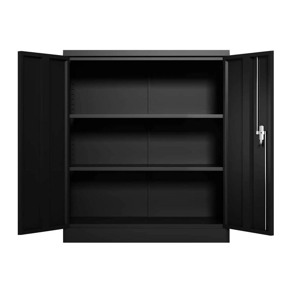 Aobabo 72 Inch Locking Storage Cabinet w/ Adjustable Shelves, Gray