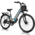 Vivi Electric Bike 26" City Commuter Electric Bike 48V 500W Step-Through Electric Bike 19.8MPH Electric Cruiser Bike Beach Bike with Cruise Control, UL2849 Certified