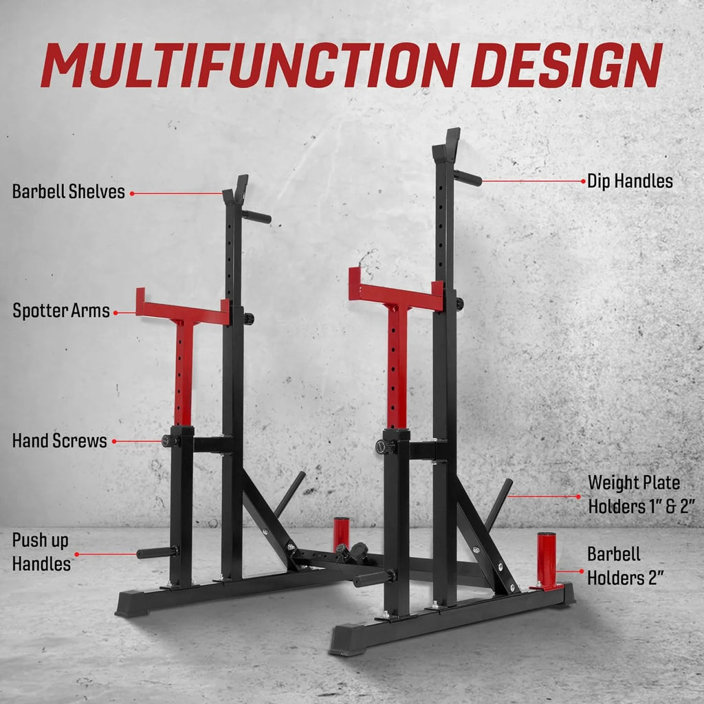 Yes4All Hip Thrust Leg Exercise Machines with Bench, Resistance Bands, Black/Red