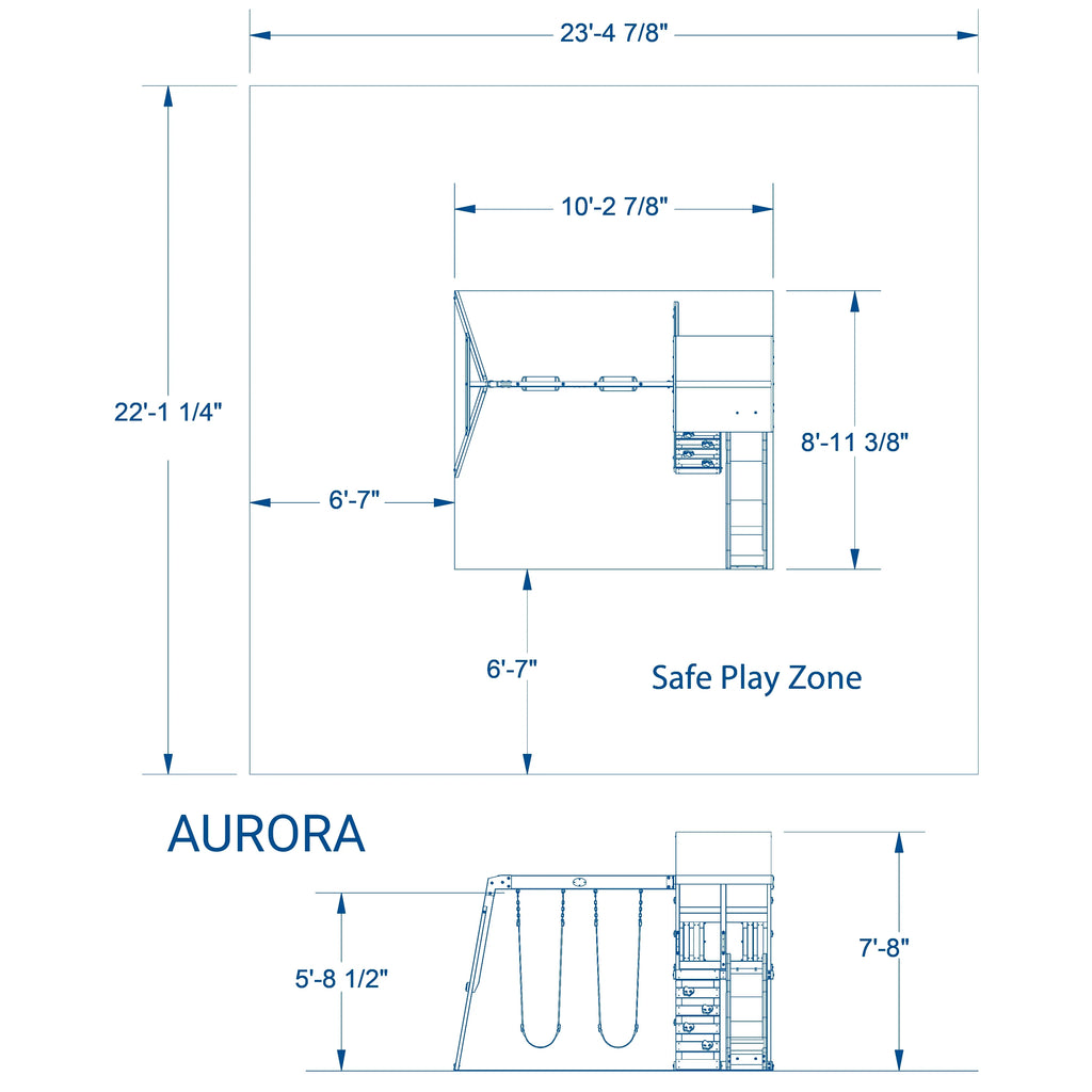 Backyard Discovery Aurora Wooden Cedar Swing Set
