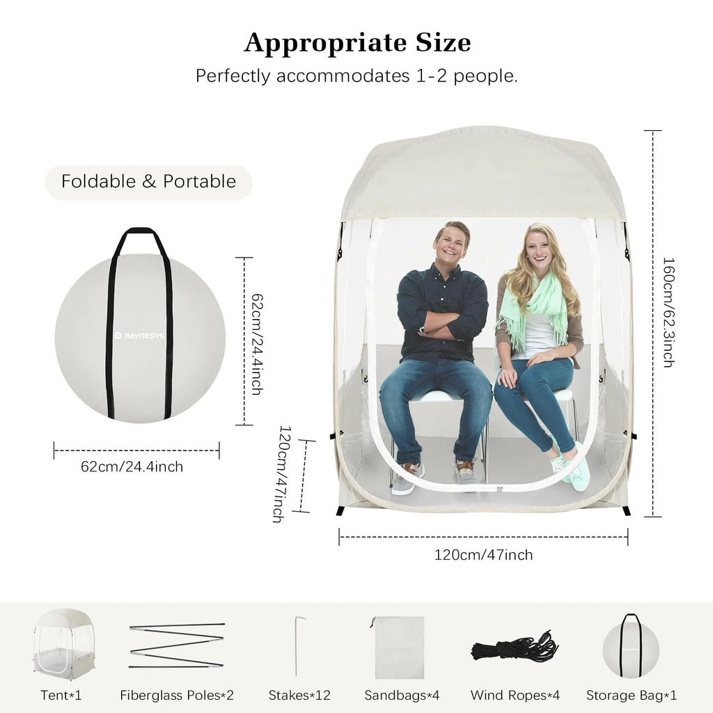 Sports Tent, Instant Weather Proof Clear View Bubble Tent with Carry Bag, Portable & Foldable Pop Up Tents Shelter for Watching Sports Events Camping Fishing