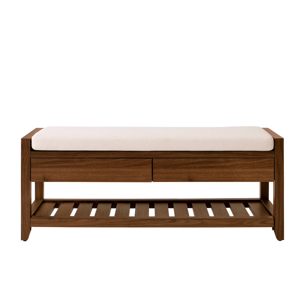 Better Homes & Gardens Reading 45" Bench, Walnut Finish