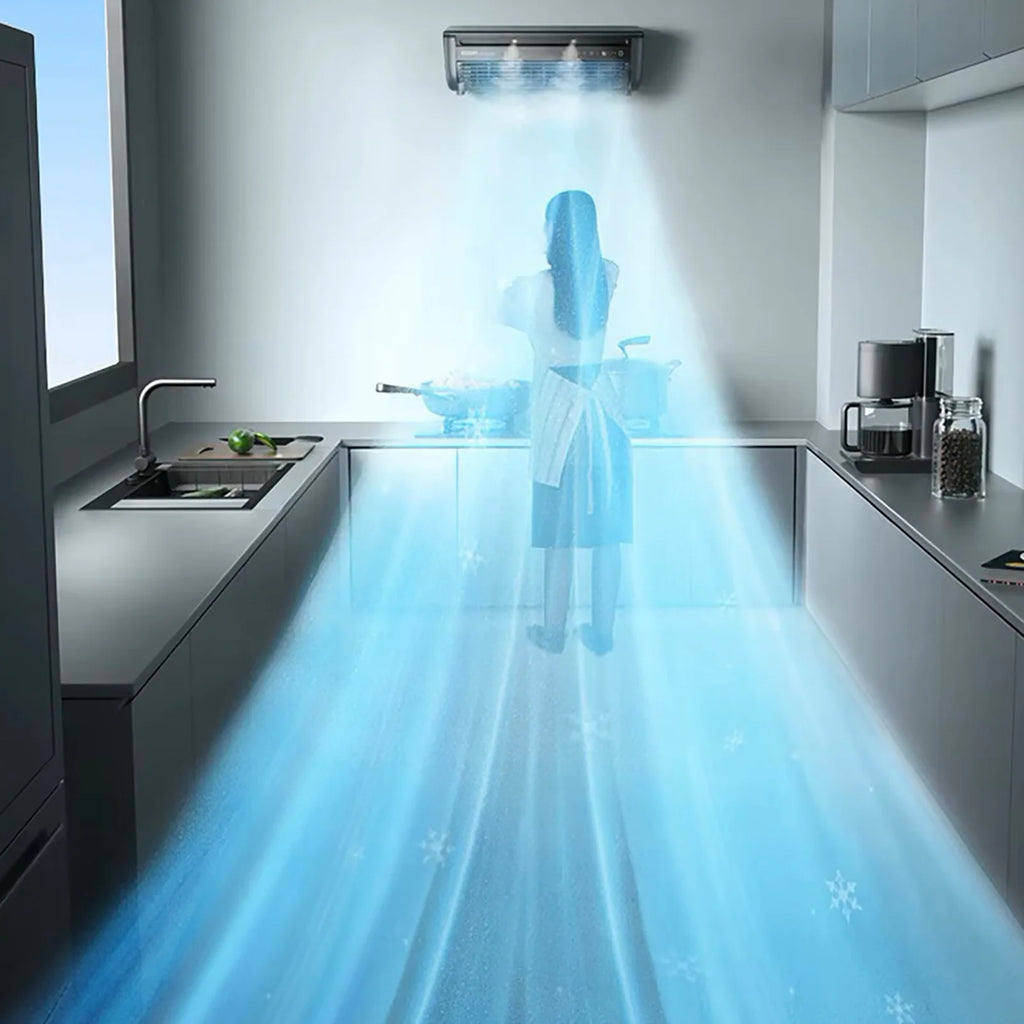 No Drilling Kitchen Wall Air Conditioner Fan Clearance, 2025 New Wireless Charging Air Conditioner, 10s Instant Cooling, Portable Wall Mounted Airs Conditioners for Kitchen Bedroom