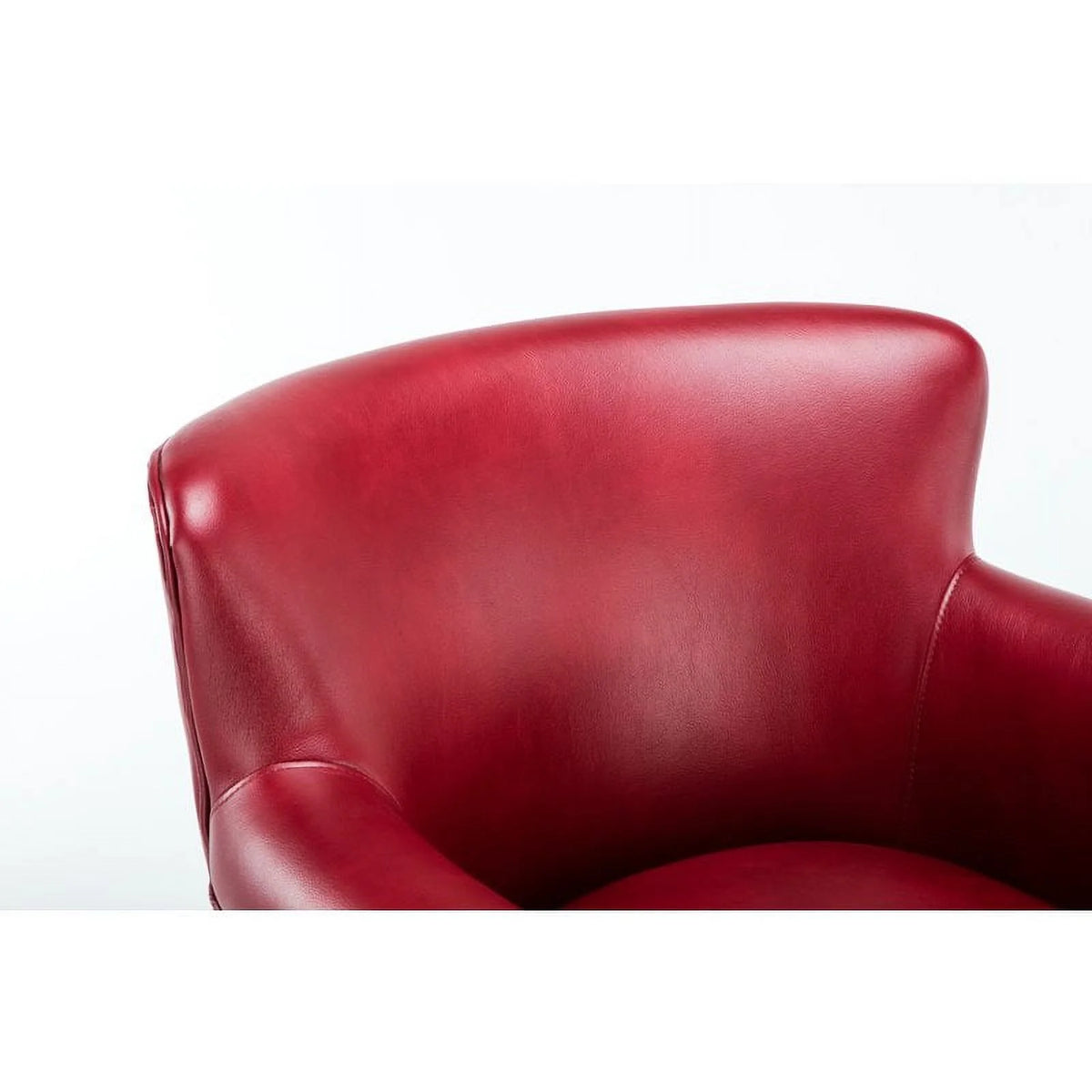 Comfort Pointe Holly Navy Blue Faux Leather Club Chair with Nail Head Trim