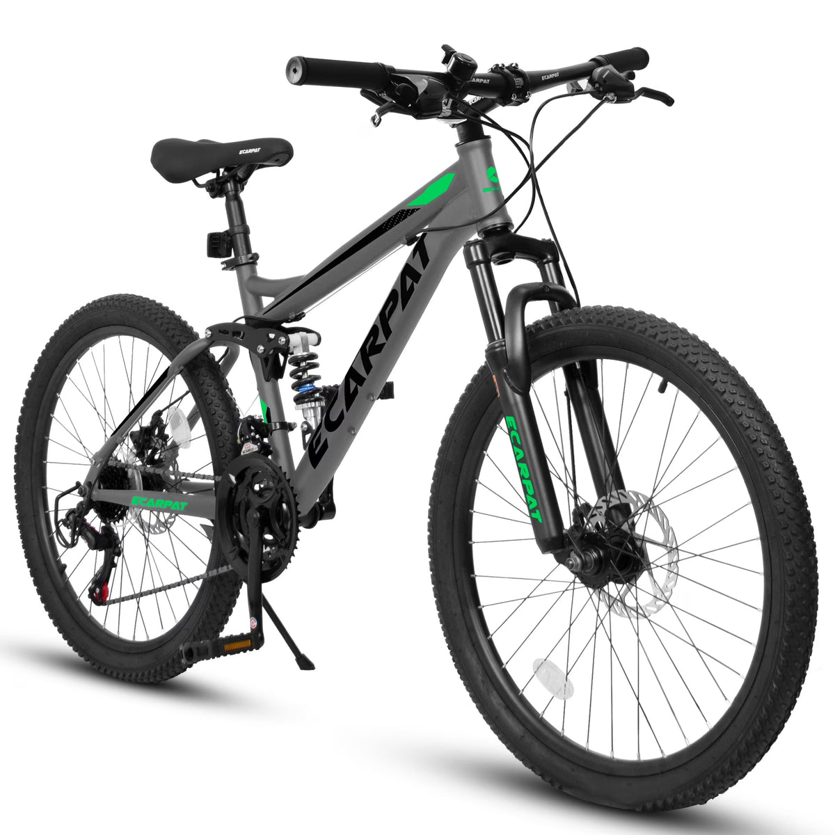 27.5-Inch Mountain Bike for Adults | 21-Speed Trail & City Bicycle with Disc Brakes | Gray