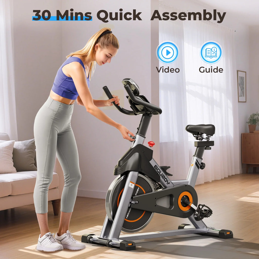 YOSUDA Exercise Bike Stationary Indoor Cycling Bike for Home 300 Lbs Weight Capacity, Comfortable Seat Cushion and LCD Monitor