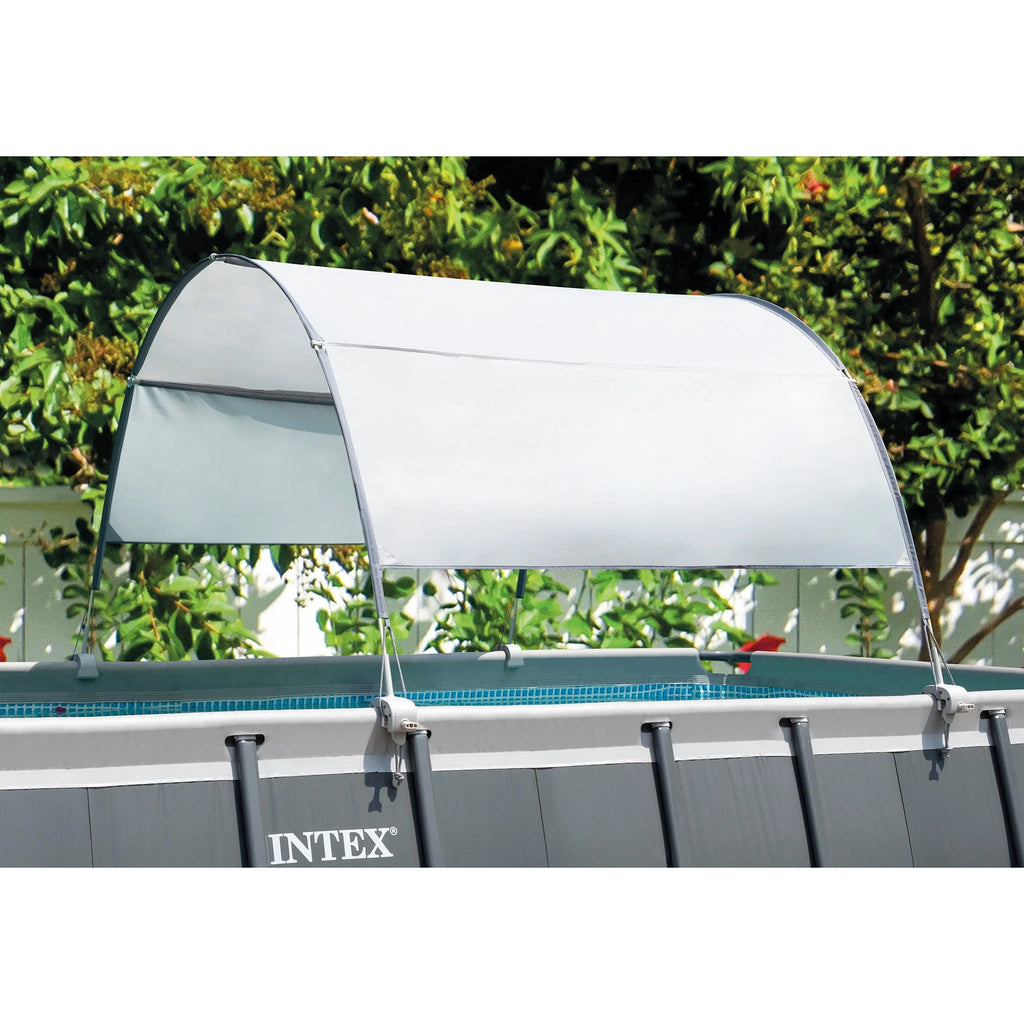 INTEX 12 x 30 Metal Frame Set Swimming Pool with 530 GPH Filter Pump 28211EG