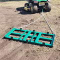 LANDZIE Drag Harrow Driveway Grader Landscape Power Rake for ATV, UTV, Tractor, Mower - 4 ft Reinforced Steel (Two 2 ft Sections) - Tow Behind Yard Lawn Leveling Tool with 4 ft Heavy Duty Chain