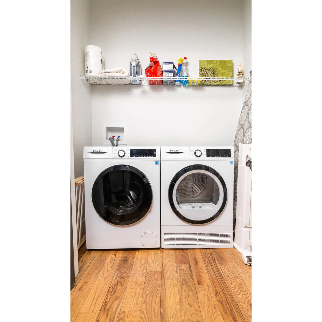 Magic Chef 4.0 cu. ft. Ventless, Condensing Front Load Stackable Electric Dryer, 24 in. in White in White