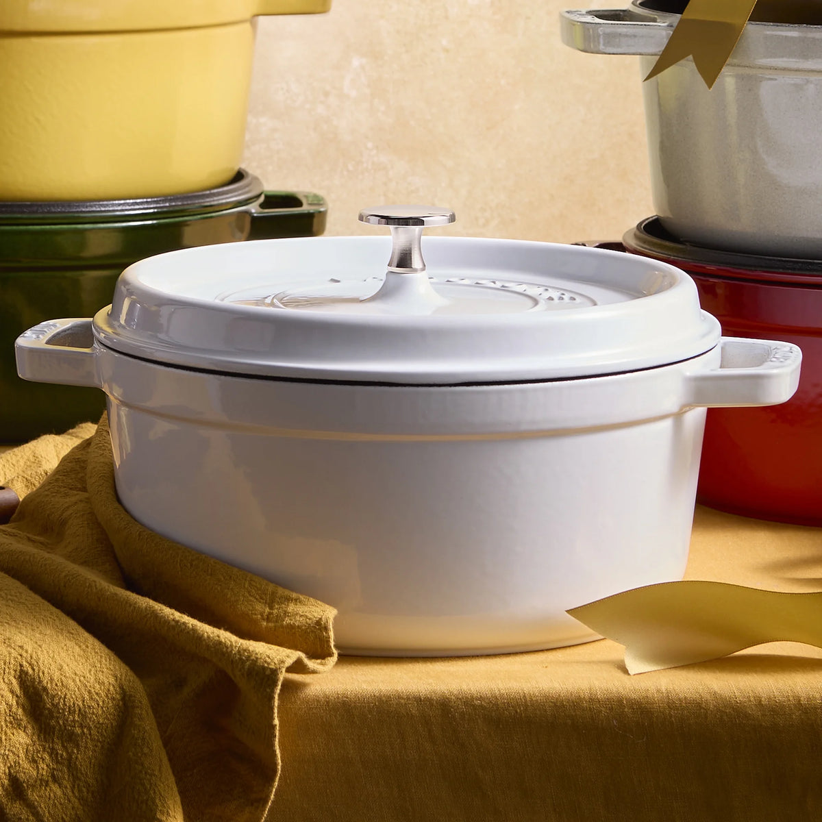 Staub Cast Iron 4-qt Round Cocotte - Matte Black