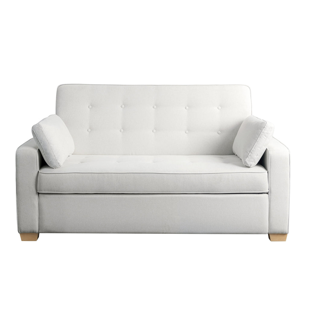 Serta Dream Convertibles Monroe Modern Polyester Convertible Queen Sofa Bed with Pillows Grey