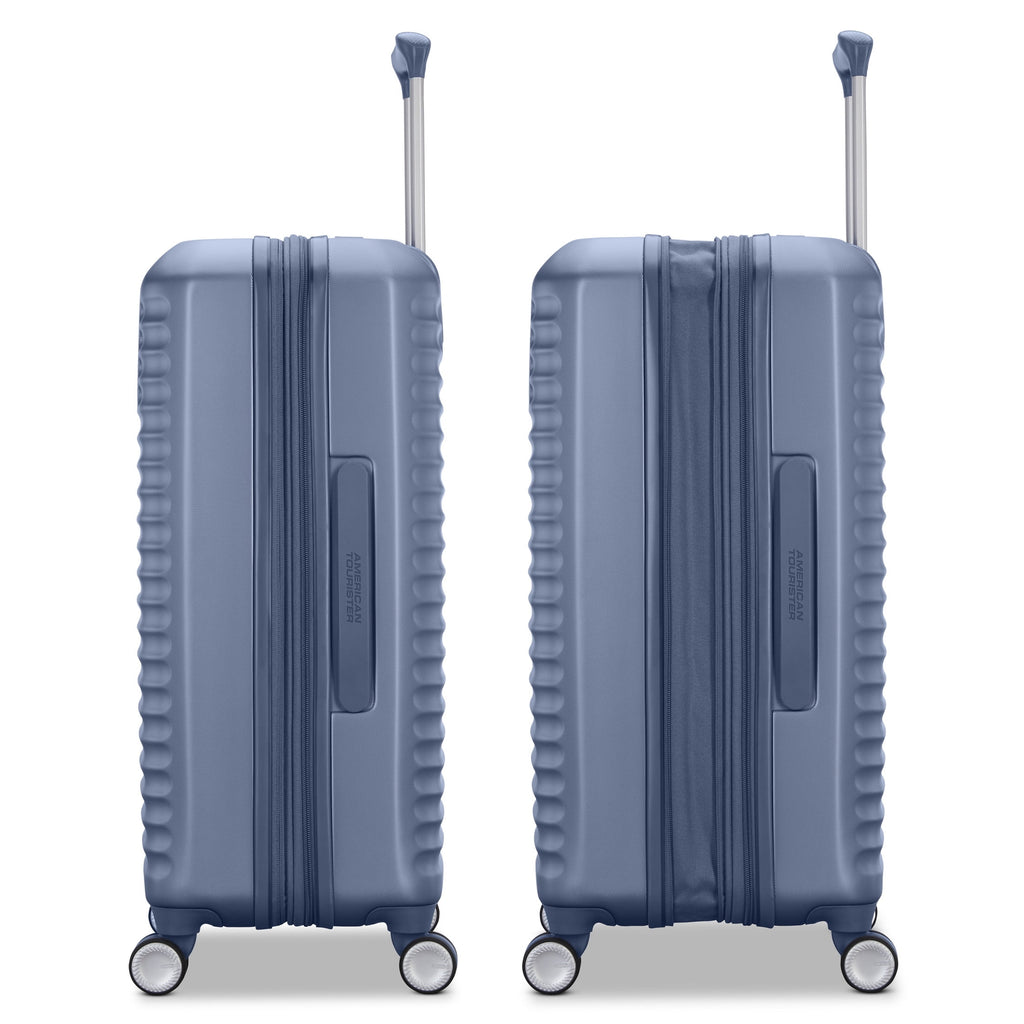 American Tourister Stratum 3.0 Large Hardside Checked Suitcase with Spinner Wheels - Elemental Blue