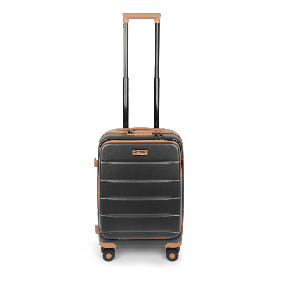 Carry On Luggage 22 x 14 x 9 Airline Approved Lightweight Hardside Spinner Luggage with TSA Lock and Laptop Compartment, Beige, CY2431