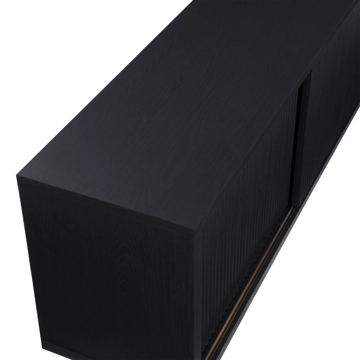 Beautiful Fluted TV Stand for TVs up to 70 by Drew Barrymore, Rich Black Finish