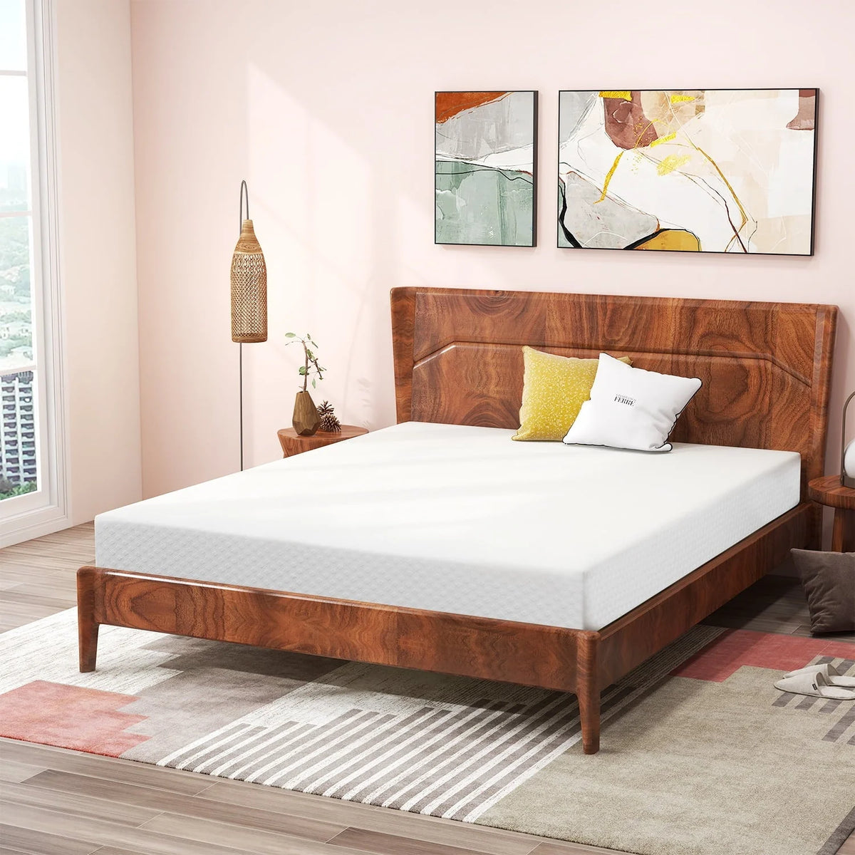 Mattress, 8" Gel Memory Foam Mattress with Removable Cover Mattress in a Box Medium Firm Mattress