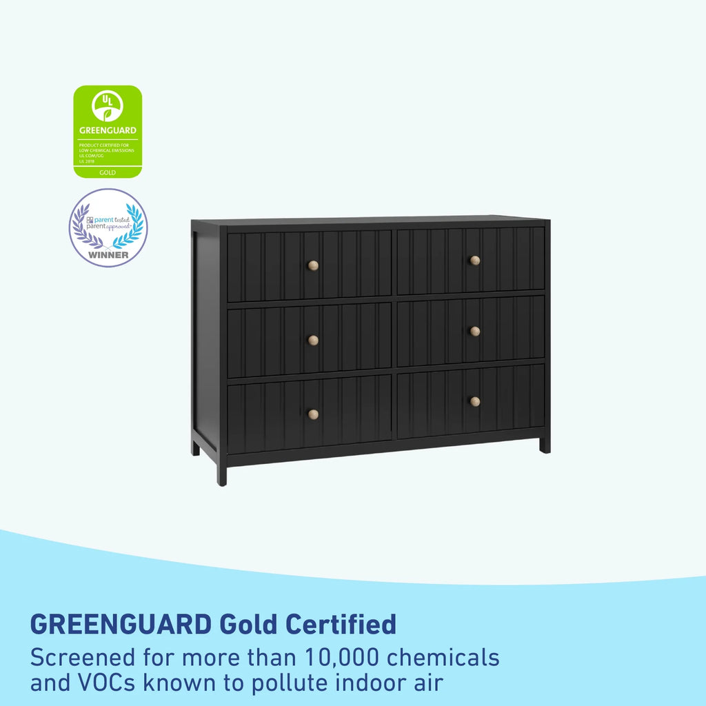 Graco Teddi 6 Drawer Nursery Double Dresser, White