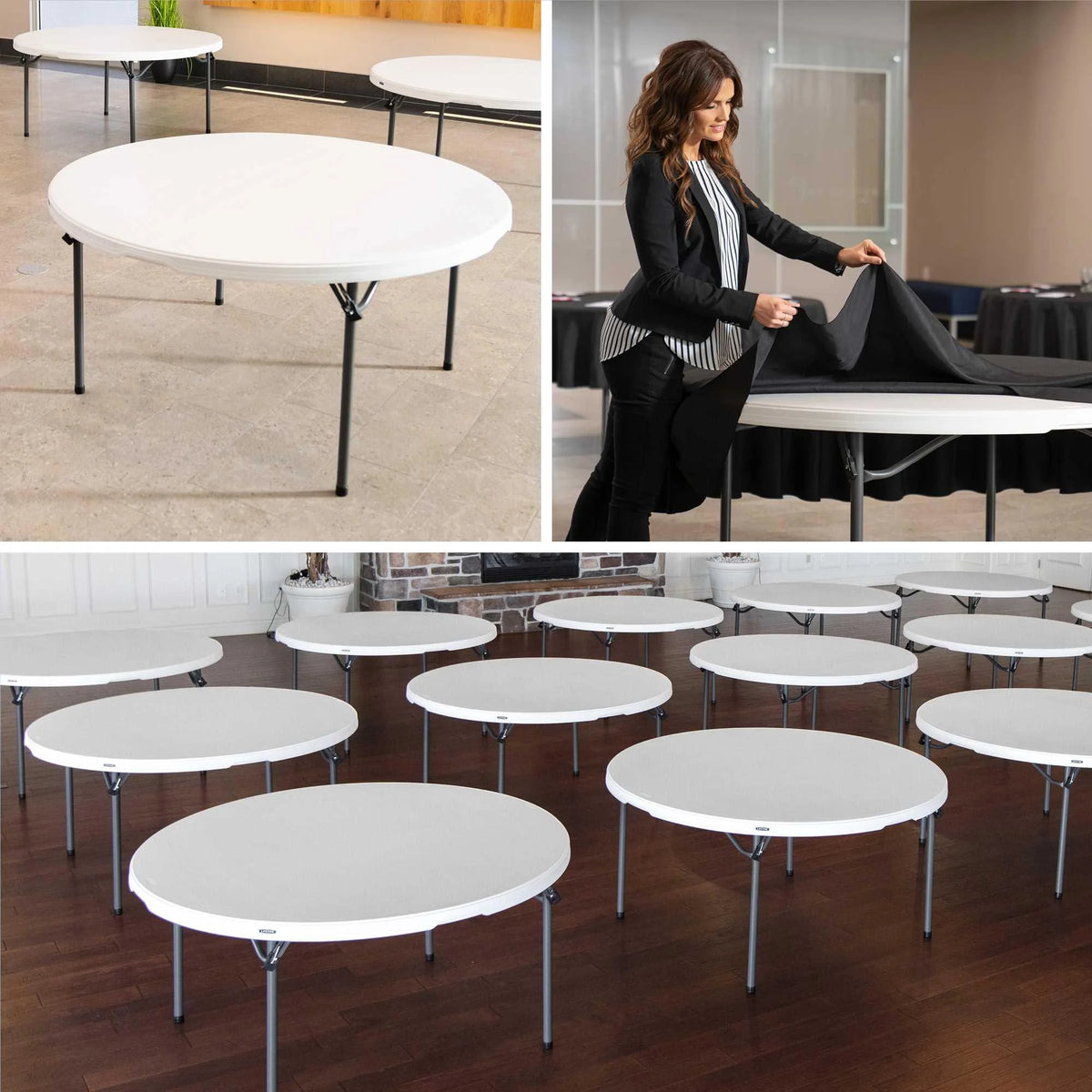 Lifetime 60-inch Round Nesting Table - 4 Pk (Commercial) - 480301