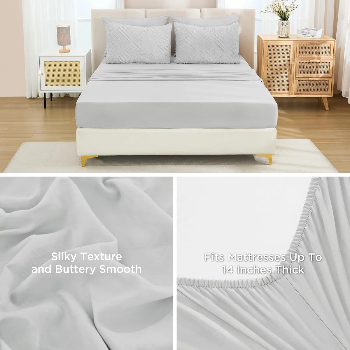 Queen Comforter Set 7 Piece Dark Emerald Green - Bed in a Bag Queen Boho Lightweight Fluffy Tufted Bedding Sets with Comforter, Sheets, Pillowcases & Shams
