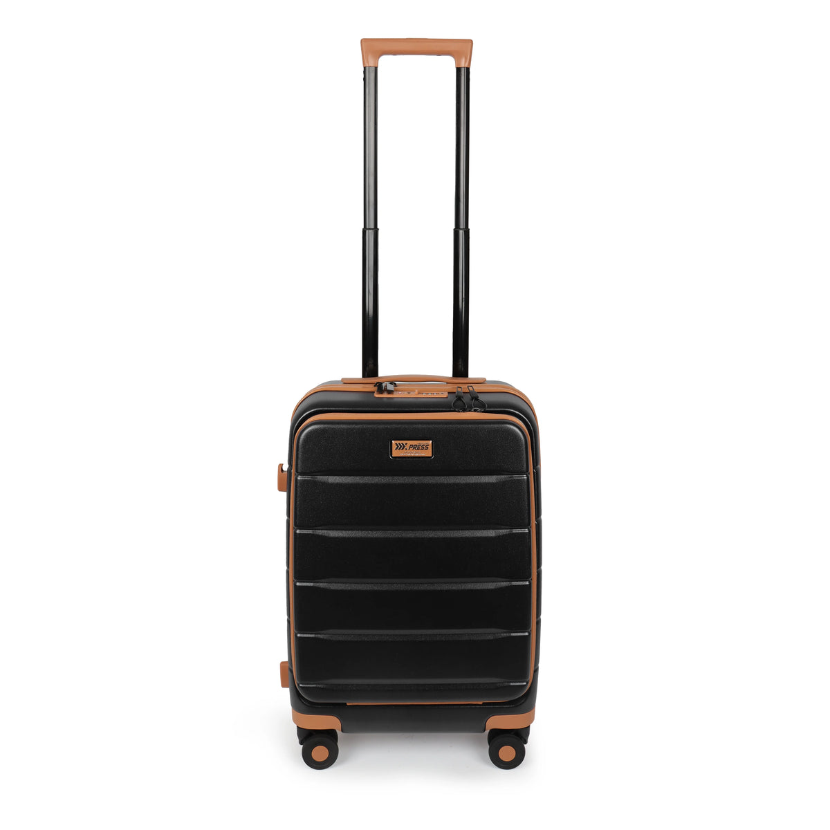 Carry On Luggage 22 x 14 x 9 Airline Approved Lightweight Hardside Spinner Luggage with TSA Lock and Laptop Compartment, Beige, CY2431