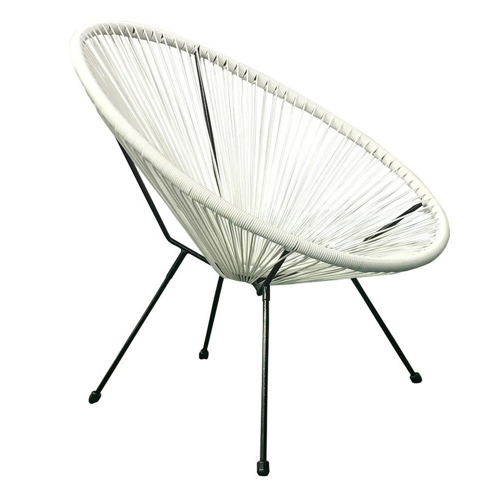 HighlanderHome Water-resistant Retro-modern Outdoor Acapulco Chair White