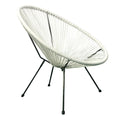 HighlanderHome Water-resistant Retro-modern Outdoor Acapulco Chair White