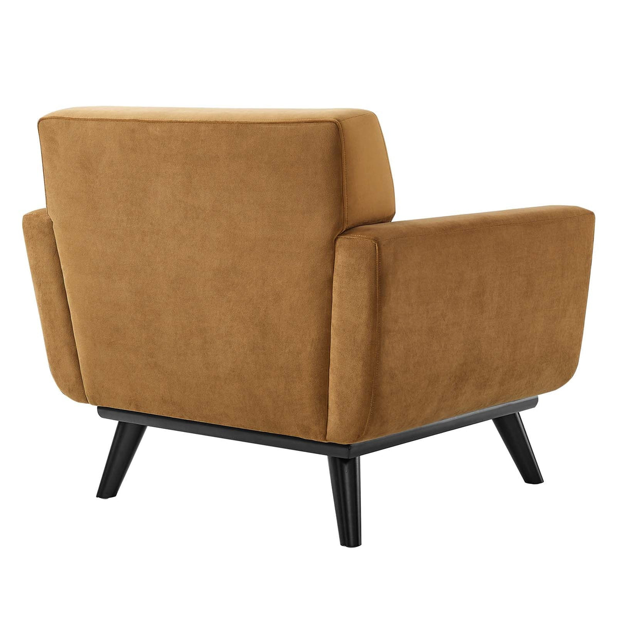 Modway Engage Performance Velvet Armchair in Cognac