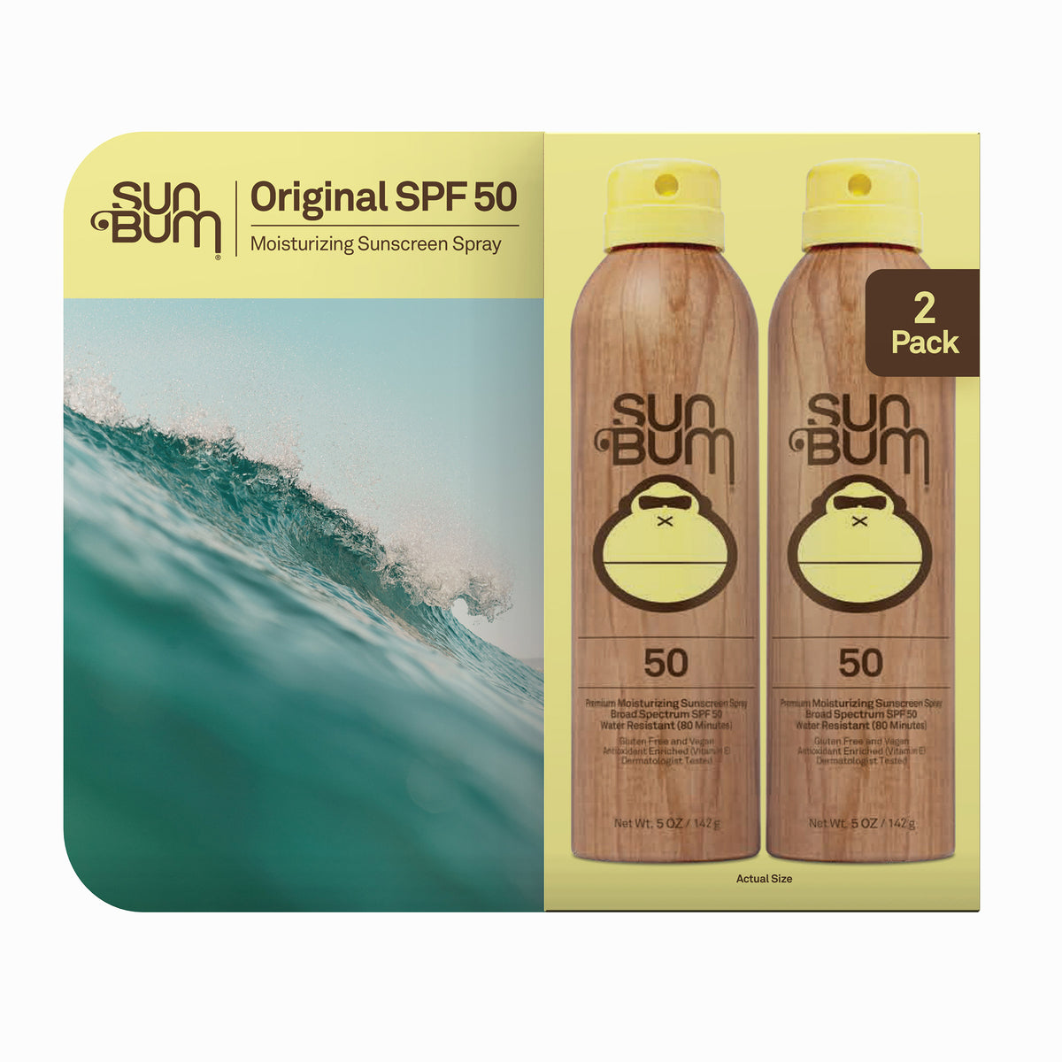 Sun Bum Original, SPF 50, 5 oz, 2-pack
