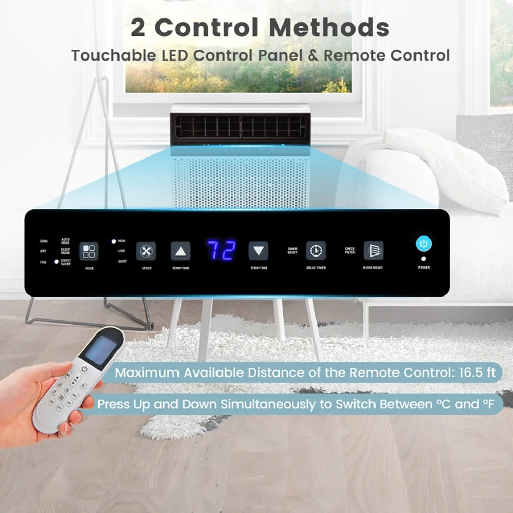 Canddidliike 12000 BTU Window Air Conditioner with Handy Remote-12000 BTU, Ultra Quiet with Open Window Flexibility
