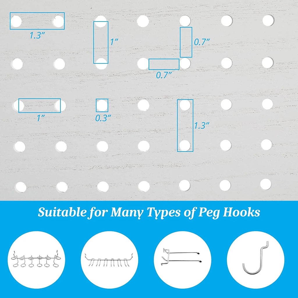 Bonnlo 4 Panel Pegboard Freestanding, 5 FT Portable Display for Craft Show Jewelry, Wooden Folding Room Divider