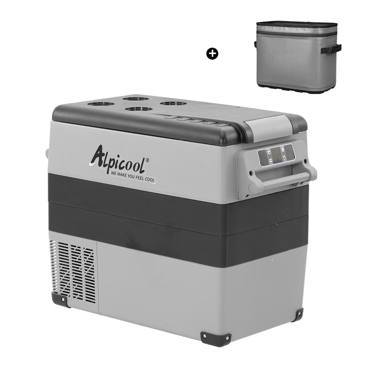 Alpicool CF55 Portable Refrigerator 12 Volt Car Freezer 58 Quart(55 Liter) Vehicle, Car, Truck, RV, Boat, Mini fridge freezer for Driving, Travel, Fishing, Outdoor -4F to 68F