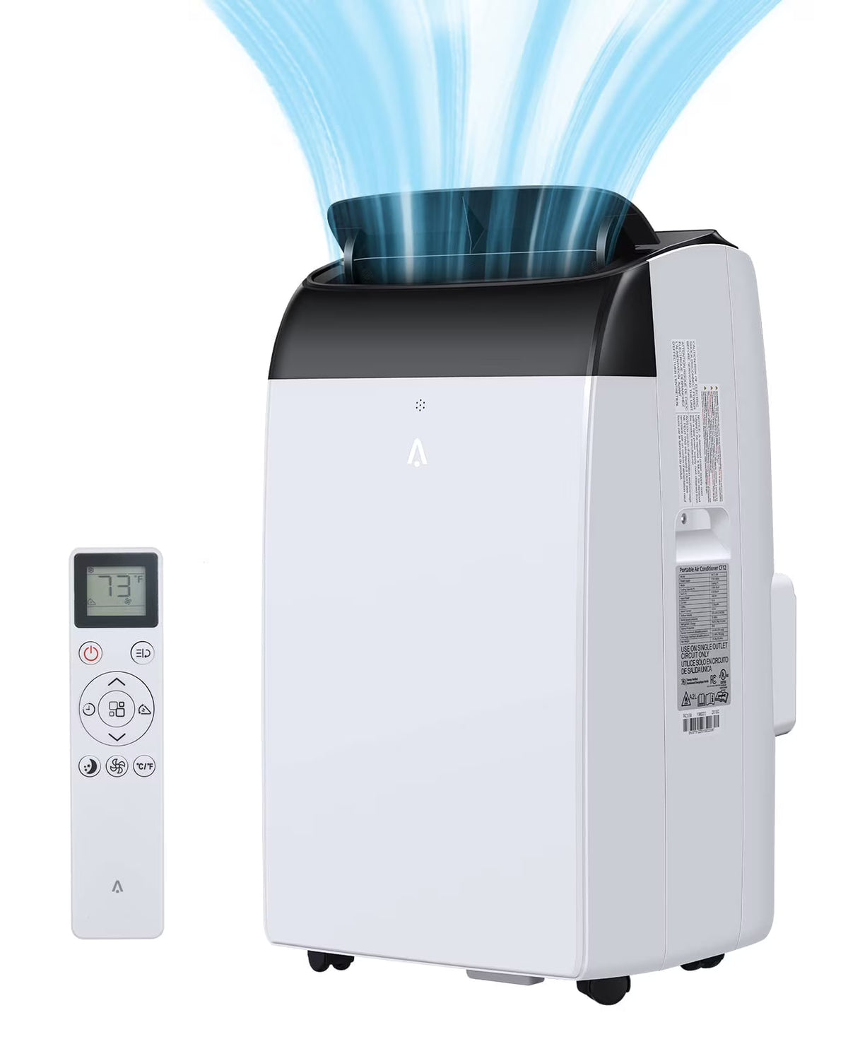 14000 BTU Portable Air Conditioner for Bedrooms up to 750 sq.ft,Standing AC Unit with Cooling,Dehumidifier & Fan Modes,Remote Control,24H Timer,Sleep Mode,Includes Installation Kit