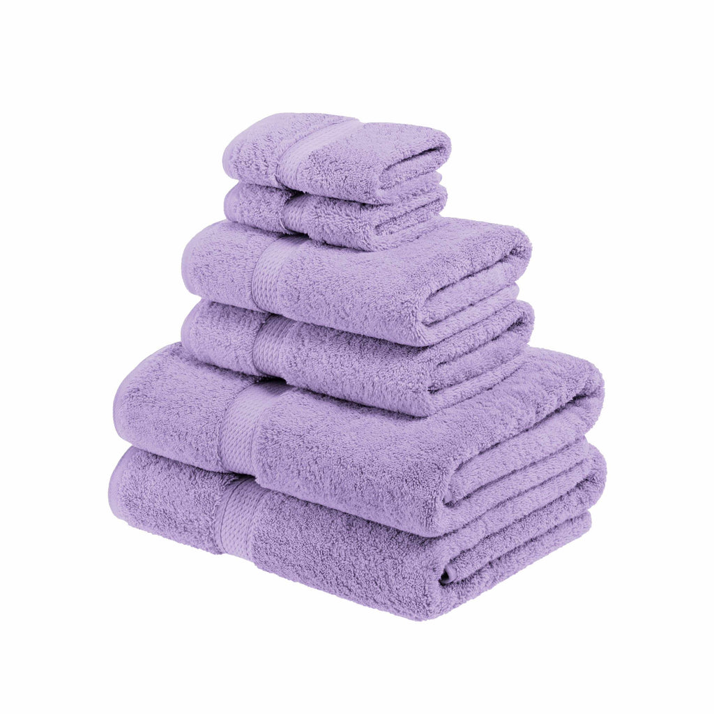 Egyptian Cotton 900 GSM Hotel Quality 6-Piece Towel Set, 2 Face, 2 Hand, and 2 Bath Red
