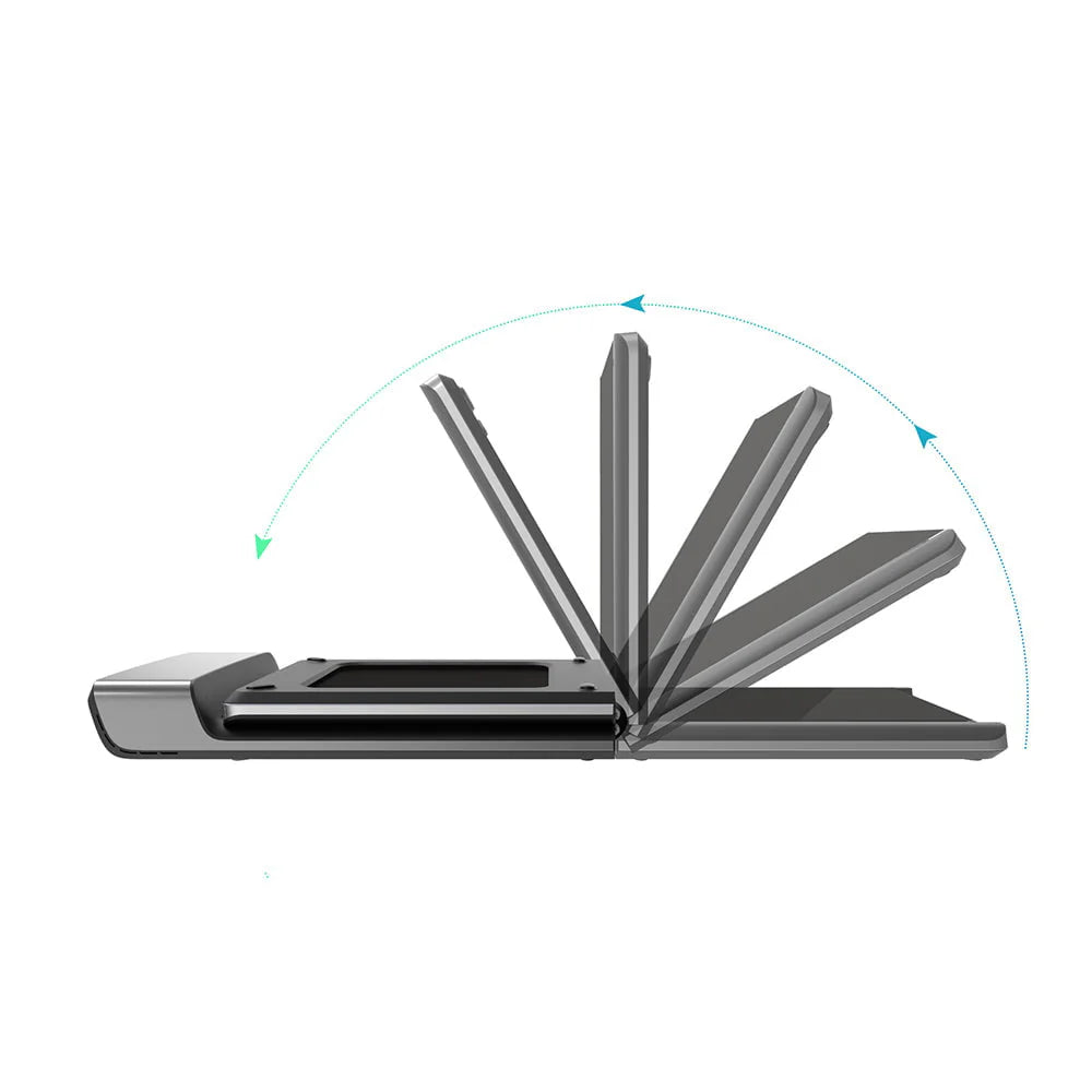 WalkingPad Folding Treadmill, Ultra Slim Foldable Treadmill Smart Fold Walking Pad Portable Safety Non Holder Gym and Running Device P1 Grey 0.5-3.72MPH