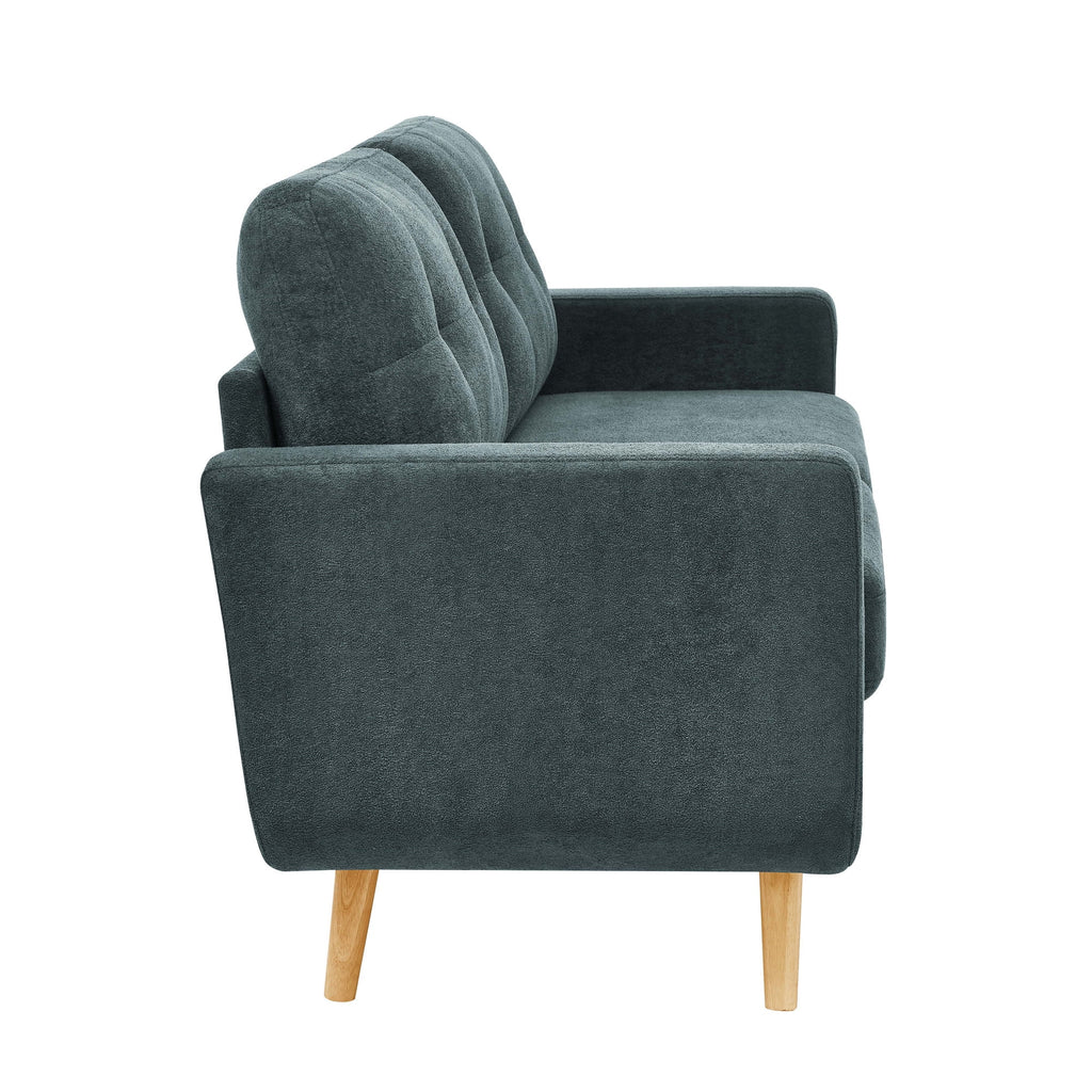 Aukfa 68" Small Sofa Couch Comfy Mid Century Modern Loveseat Sofa for Living Room Bedroom, Cream