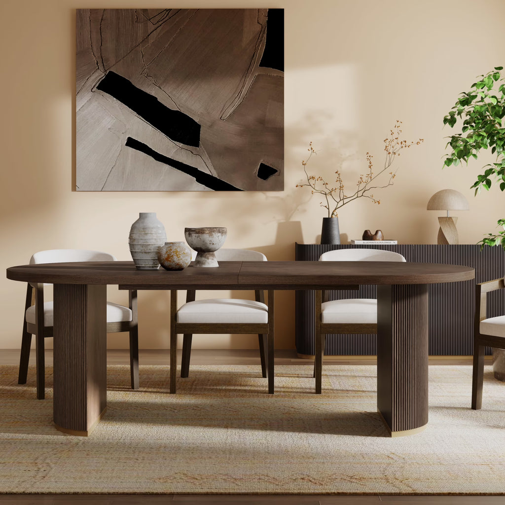 Christopher Knight Home Minimalist 88 Oval Dining Table for 4-6, Espresso