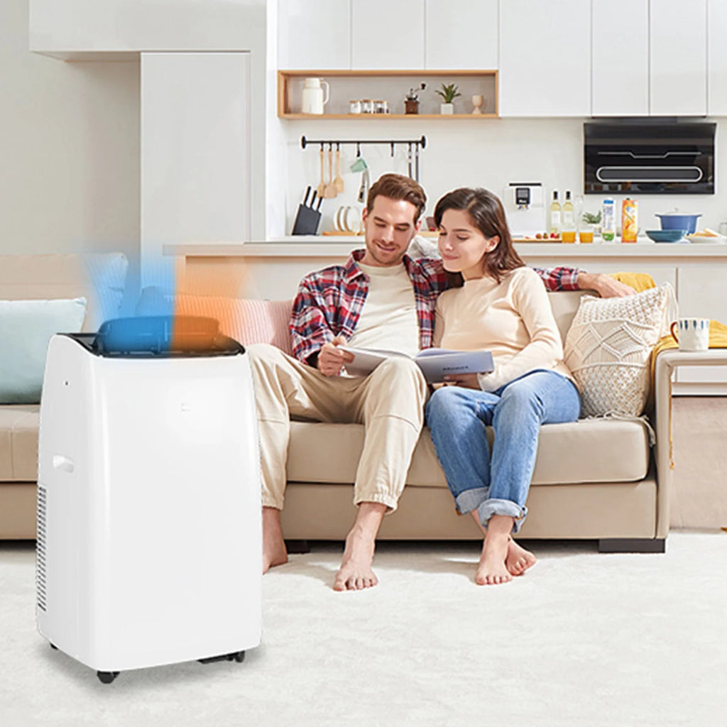 14000 BTU Inverter Air Conditioner for Rooms up to 750 Sq. Ft, 4-in-1 Portable AC Unit, Cooler, Heater, Dehumidifier & Fan, Sleep Mode 42dB, Dual Hose Portable AC with Window Kit & Remote Control