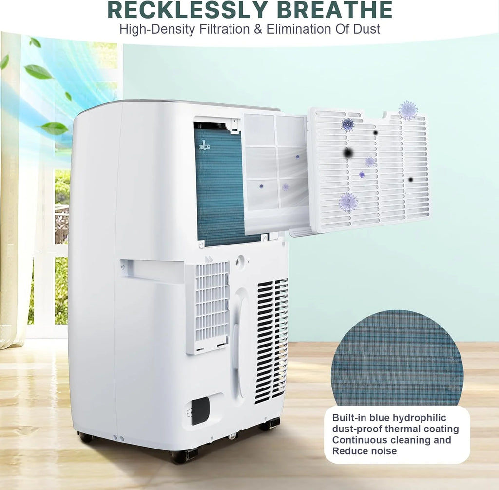 GAOMON 14000BTU Portable Air Conditioners Cool up to 750 Sq Ft, 3 in 1 Portable AC Units for Rooms with Fan & Dehumidifier, Remote Control, Sleep Mode, 24H Timer, Window Vent Kit,White